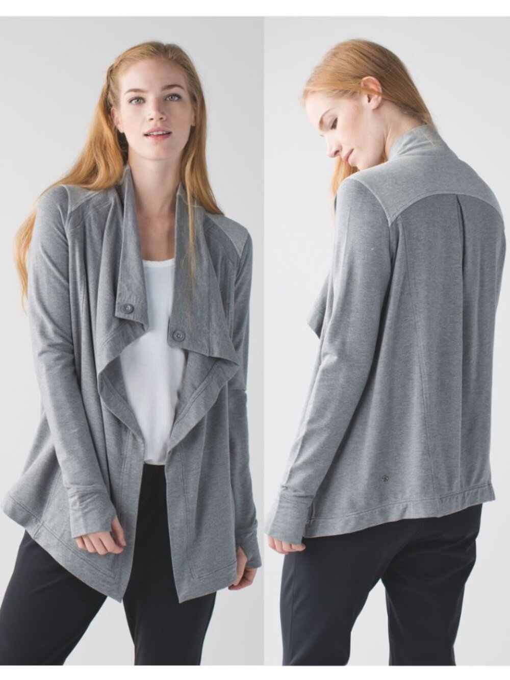 Lululemon Heathered Gray Modal French Terry Coast Wrap